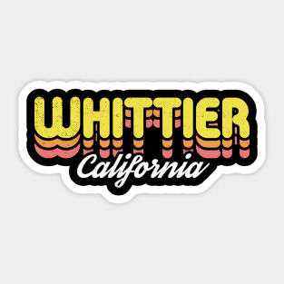 Retro Whittier California Sticker